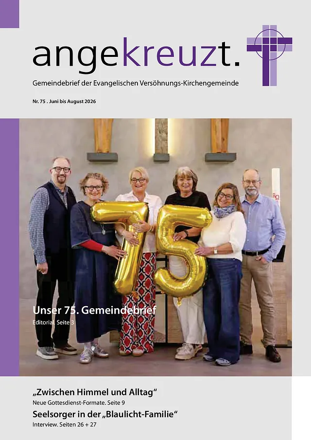 Titelseite des aktuellen Gemeindebriefs der ev. Versöhnungs-Kirchengemeinde Rheda-Wiedenbrück