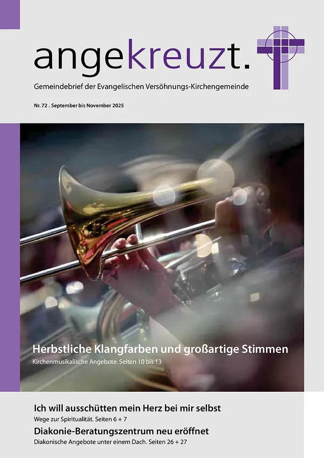 Titelseite des aktuellen Gemeindebriefs der ev. Versöhnungs-Kirchengemeinde Rheda-Wiedenbrück