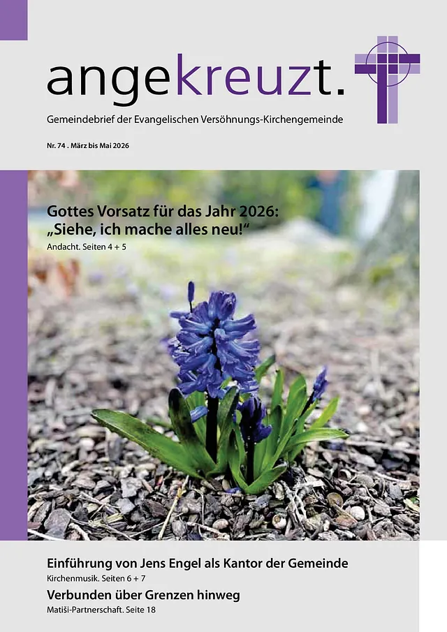 Titelseite des aktuellen Gemeindebriefs der ev. Versöhnungs-Kirchengemeinde Rheda-Wiedenbrück